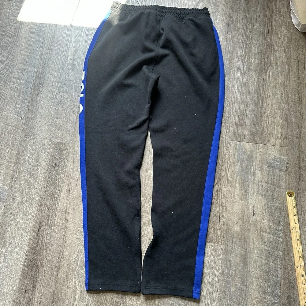Polo Ralph Lauren 1967 Black Blue Track Racing Jogger‎ Sweatpants Men's Size M